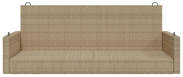 Bézs polyrattan hintapad 119 x 56 x 48 cm