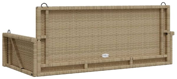 Bézs polyrattan hintapad 119 x 56 x 48 cm