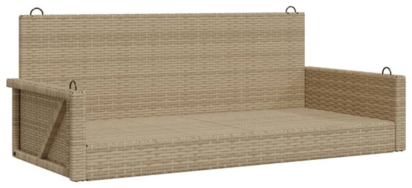 Bézs polyrattan hintapad 119 x 56 x 48 cm