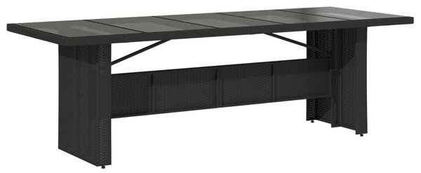 VidaXL - 11 Fős Kerti Étkezőgarnitúra - Polyrattan - Fekete