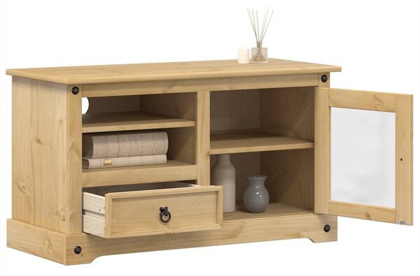 Corona tömör fenyőfa TV-szekrény 100 x 45 x 58 cm