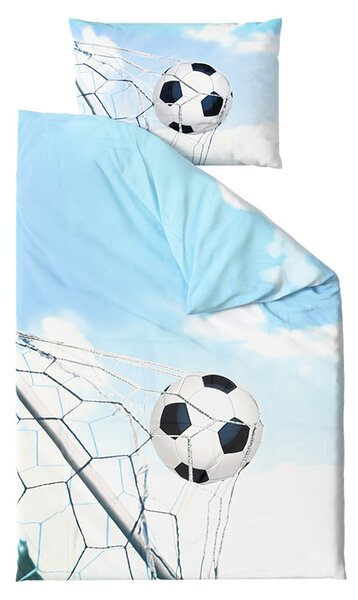 3D pamut ágynemű FOOTBALL ZONE, kék Ágyneműhuzat mérete: 70 x 90 cm | 140 x 200 cm