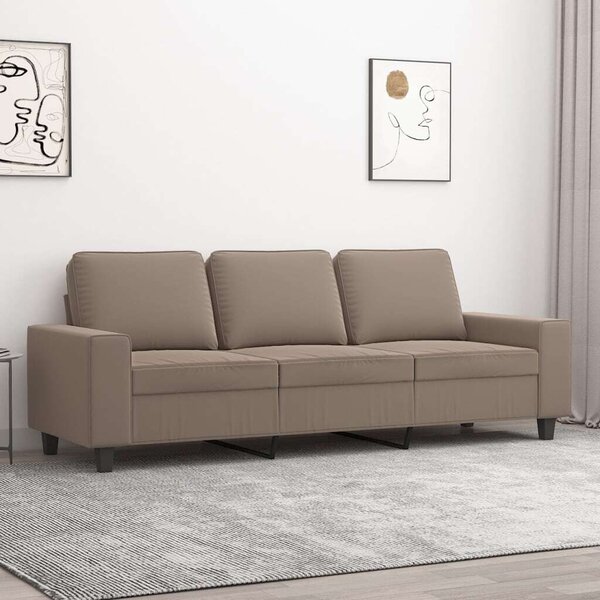 VidaXL 3 személyes tópszínű mikroszálas szövetkanapé 180 cm