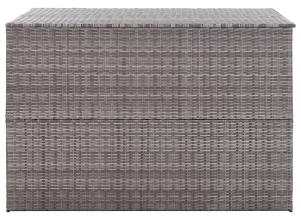 Szürke polyrattan kerti tárolóláda 150 x 100 x 100 cm