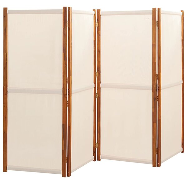 Fehér 4 paneles térelválasztó 280x180 cm