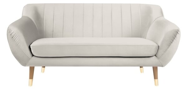 Benito krémszínű bársony kanapé, 158 cm - Mazzini Sofas