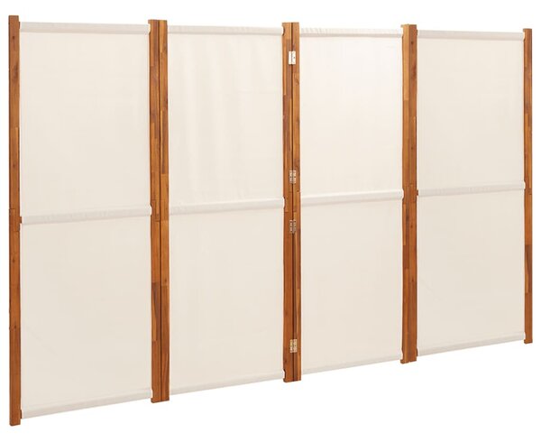 Fehér 4 paneles térelválasztó 280x180 cm