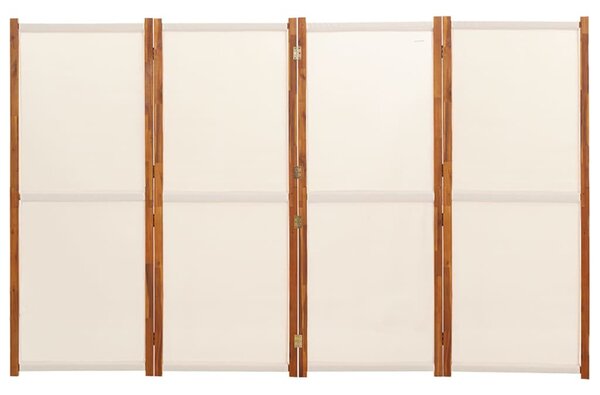 Fehér 4 paneles térelválasztó 280x180 cm