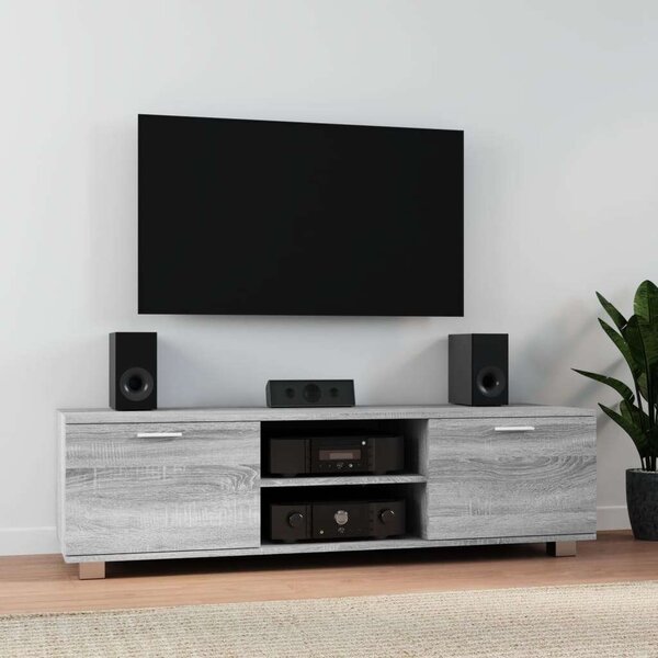VidaXL szürke sonoma színű szerelt fa TV-szekrény 140 x 40,5 x 35 cm
