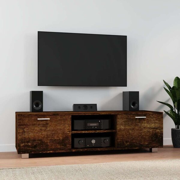 VidaXL füstös tölgy színű szerelt fa TV-szekrény 140 x 40,5 x 35 cm
