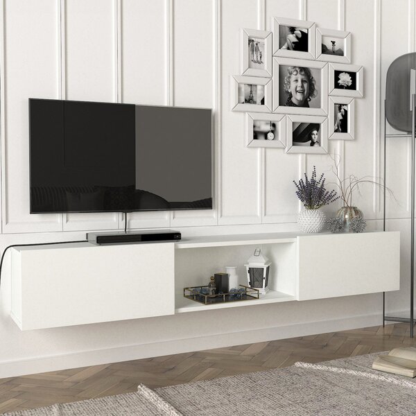 En.casa TV szekrény Paltamo 180x31x29,5 cm Fehér