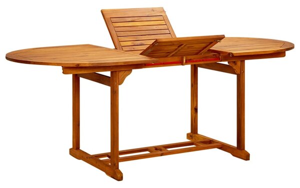 Tömör akácfa kerti asztal (150-200) x 100 x 75 cm