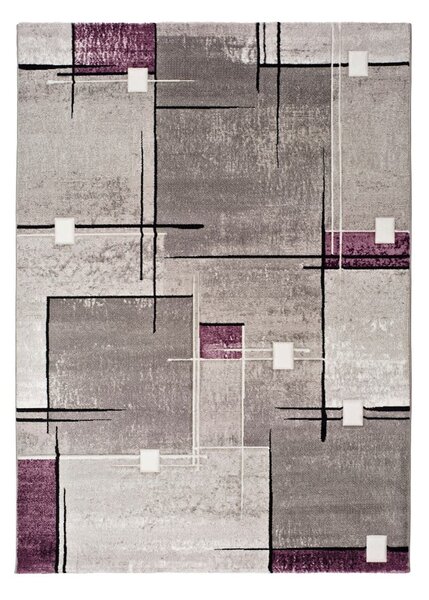 Detroit szürke-lila szőnyeg, 200 x 290 cm - Universal