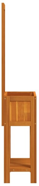 VidaXL tömör akácfa rácsos ültetőláda polccal 55 x 29,5 x 152 cm
