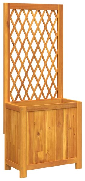 Tömör akácfa rácsos ültetőláda 55 x 29,5 x 132 cm