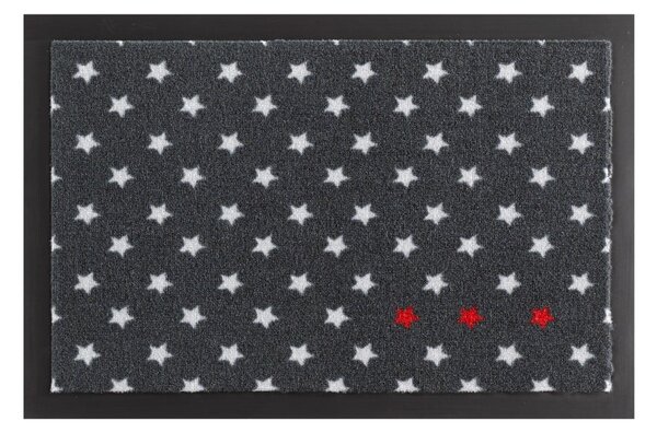 Star Printy szürke lábtörlő, 40 x 60 cm - Hanse Home