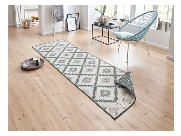 Malibu zöld-krémszínű kültéri szőnyeg, 250 x 80 cm - NORTHRUGS