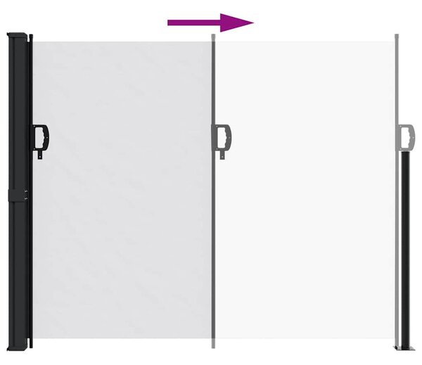 Fehér behúzható oldalsó napellenző 160 x 600 cm
