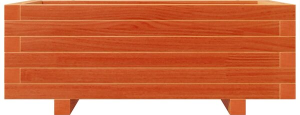 Viaszbarna tömör fenyőfa kerti virágláda 70x40x26,5 cm