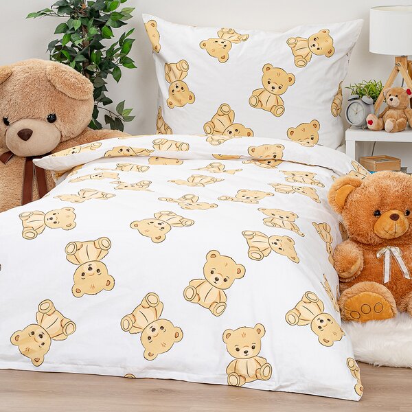 4Home Teddies pamut ágyneműhuzat, 140 x 200 cm, 70 x 90 cm, 140 x 200 cm, 70 x 90 cm