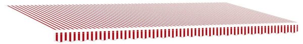 Behúzható napellenző Piros és Fehér 600 × 350 cm