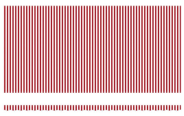 Behúzható napellenző Piros és Fehér 600 × 350 cm