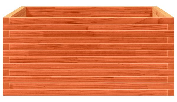 Viaszbarna tömör fenyőfa kerti virágláda 100 x 100 x 46 cm