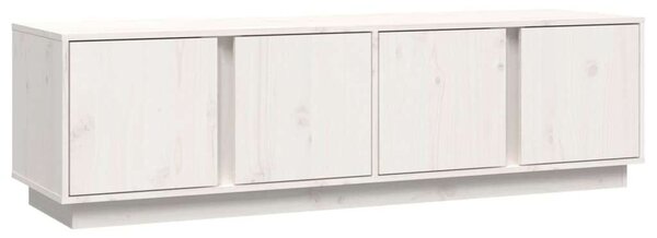 Fehér tömör fenyőfa tv-szekrény 140 x 40 x 40 cm