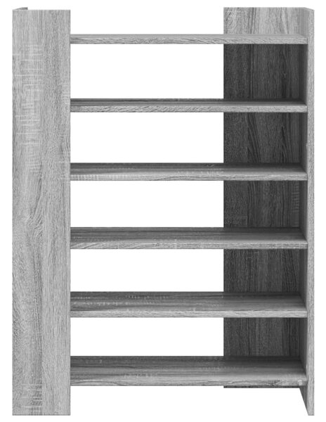 Szürke sonoma színű szerelt fa cipőszekrény 74,5 x 37,5 x 100cm