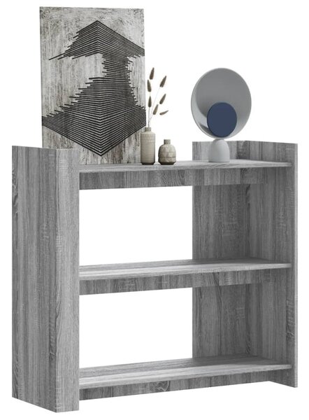 Szürke sonoma színű szerelt fa tálalóasztal 100x35x90 cm