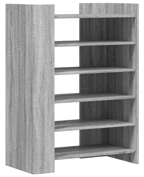 Szürke sonoma színű szerelt fa cipőszekrény 74,5 x 37,5 x 100cm