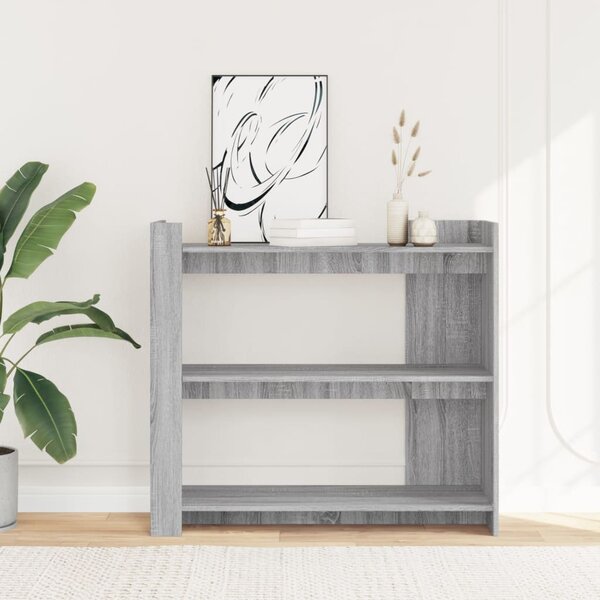 Szürke sonoma színű szerelt fa tálalóasztal 100x35x90 cm