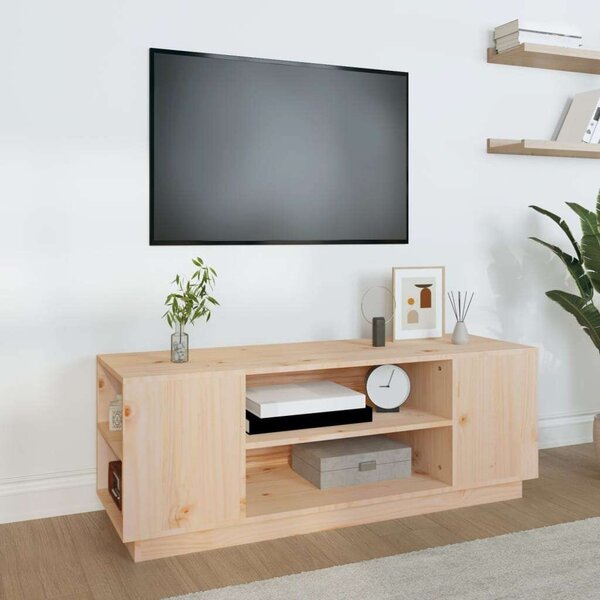 VidaXL tömör fenyőfa TV-szekrény 110 x 35 x 40,5 cm