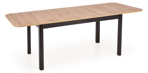 Florian bővíthető étkezőasztal, téglalap alakú (Szín: artisan tölgy/fekete)