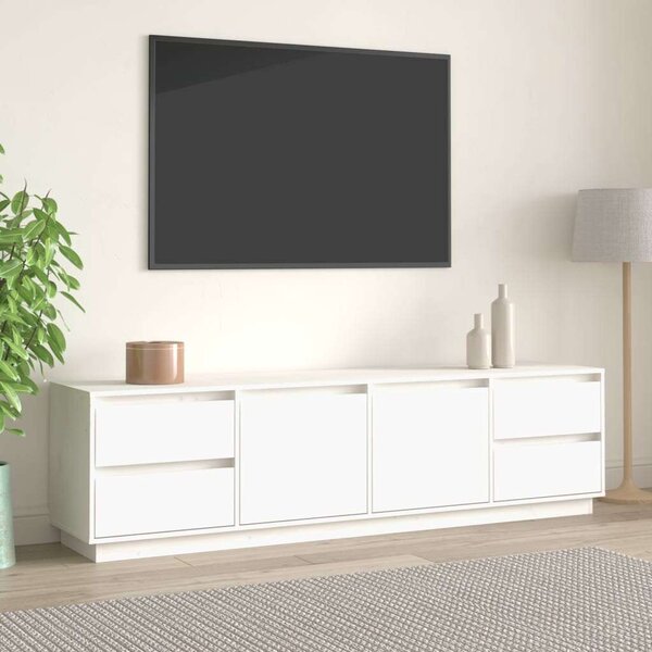 VidaXL fehér tömör fenyőfa TV-szekrény 176 x 37 x 47,5 cm