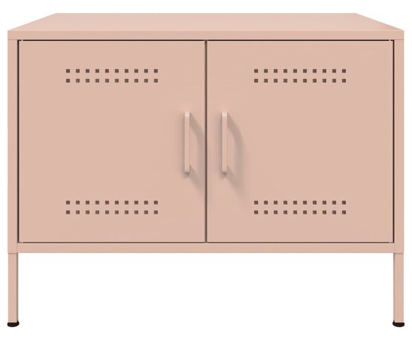 Rózsaszín acél dohányzóasztal 68 x 50 x 50,5 cm