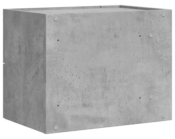 Betonszürke falra szerelhető éjjeliszekrény 45 x 30 x 35 cm
