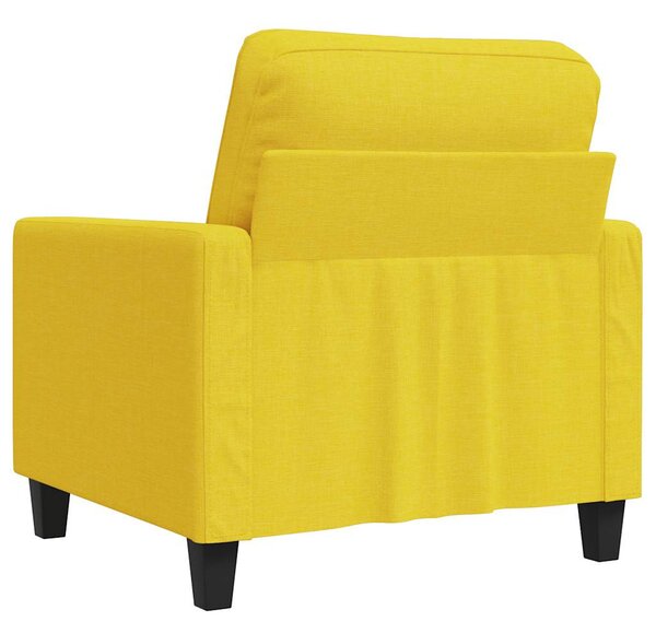 Világossárga szövet kanapéfotel 60 cm