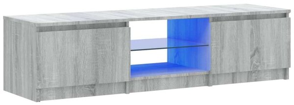 VidaXL szürke sonoma színű TV-szekrény LED-ekkel 140 x 40 x 35,5 cm