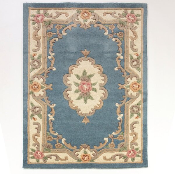 Aubusson kék gyapjú szőnyeg, 120 x 180 cm - Flair Rugs