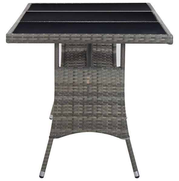 VidaXL szürke polyrattan kerti asztal 170 x 80 x 74 cm