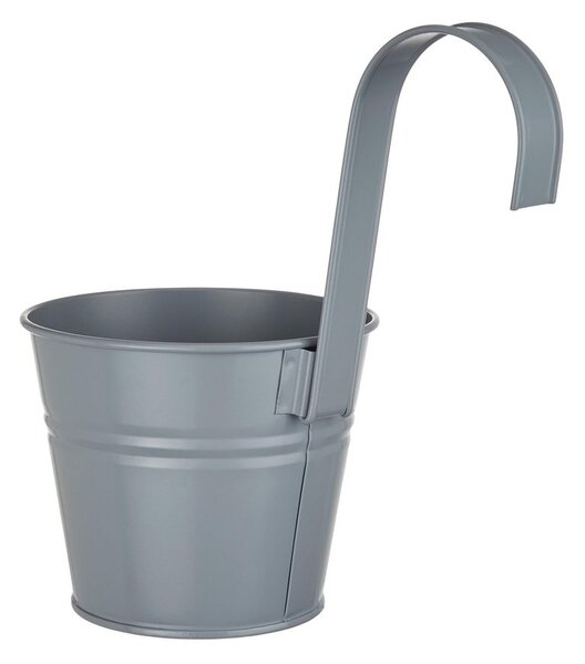ZINC felakasztható kaspó Ø 13cm, világosszürke