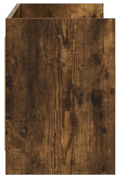 TV szekrény 130 x 33 x 47 cm Füstös Tölgy Szerelt Fa
