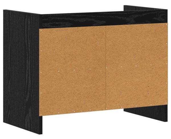 TV szekrény 60 x 33 x 47 cm Fekete Tölgy Szerelt Fa