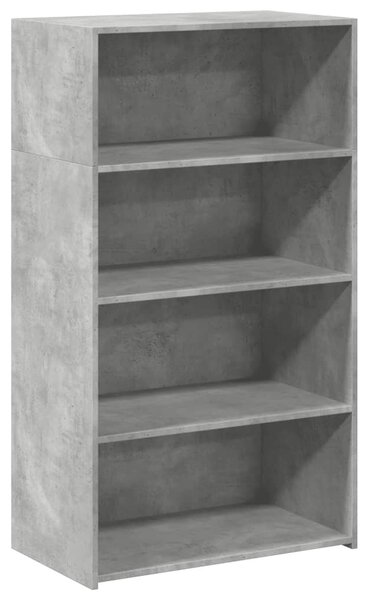 Betonszürke szerelt fa magasszekrény 70 x 41 x 124 cm
