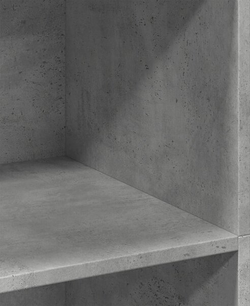 Betonszürke szerelt fa magasszekrény 70 x 41 x 124 cm
