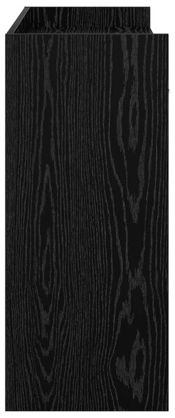 Konzolasztal Fekete Tölgy 90 x 35 x 80 cm Szerelt Fa