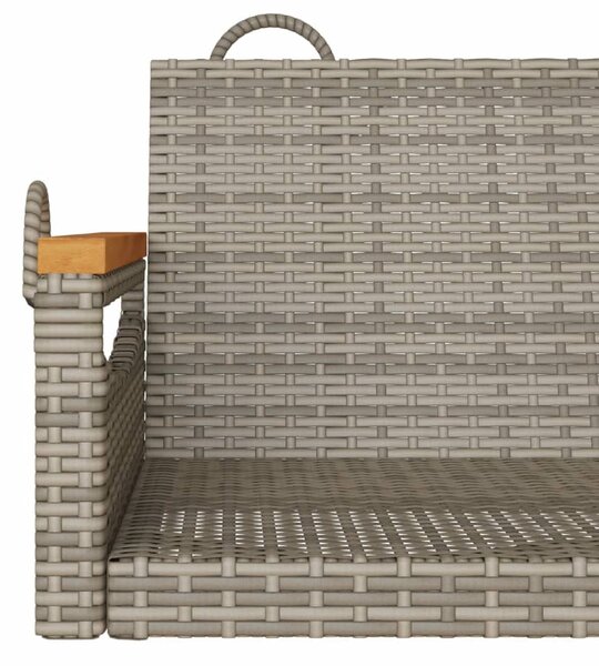 Szürke polyrattan hintapad 109 x 62 x 40 cm