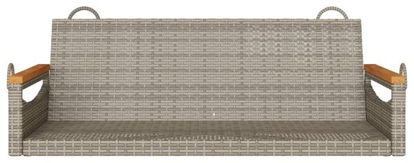 Szürke polyrattan hintapad 109 x 62 x 40 cm