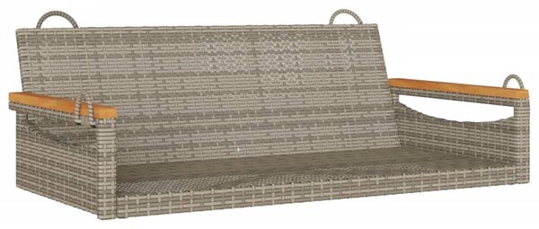 Szürke polyrattan hintapad 109 x 62 x 40 cm